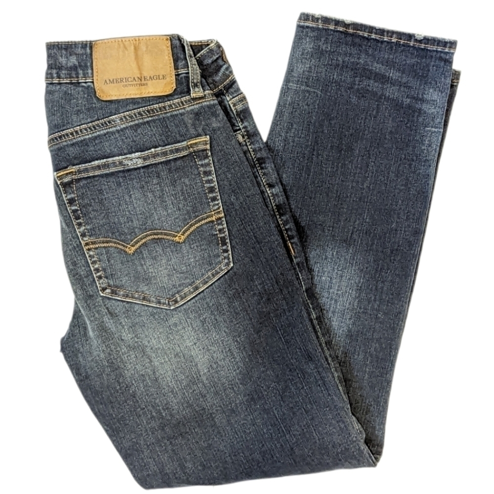 American Eagle Slim Straight Jeans Size 26x27 Blue